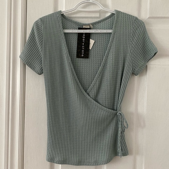 Paper Crane Wrap Top (NWT) - Picture 2 of 6